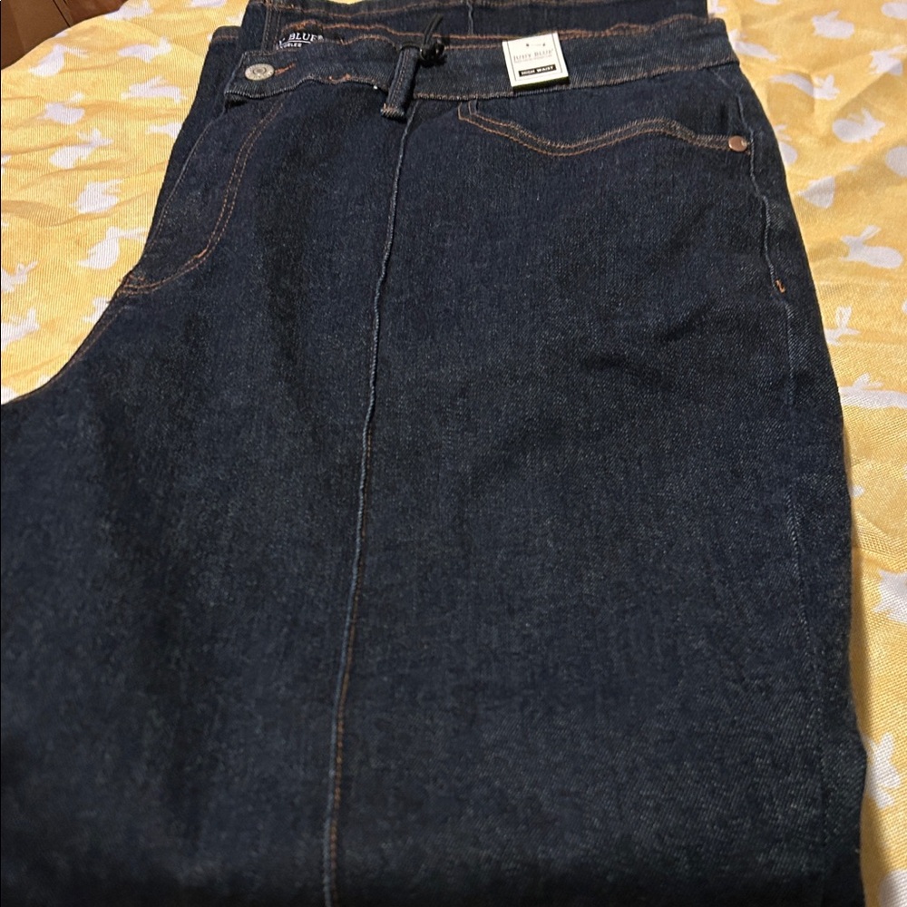 Judy Blue Dark Wash Wide Leg Blue Jeans Size 22W High Waist NWT - Picture 14 of 16